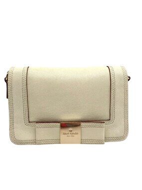 Kate Spade Ivory Leather Primrose Hill Little Kaelin Crossbody Bag